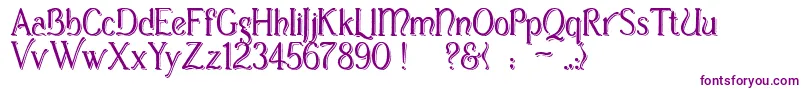 CasuaSs Font – Purple Fonts on White Background