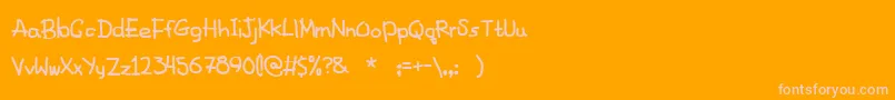 FancyFootwork2 Font – Pink Fonts on Orange Background