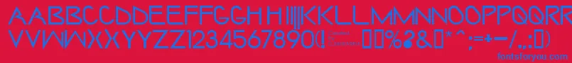 Saintharpy Font – Blue Fonts on Red Background