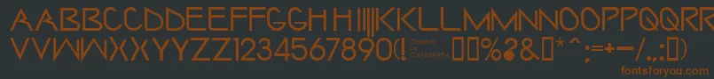Saintharpy Font – Brown Fonts on Black Background