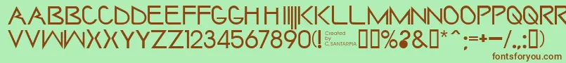 Saintharpy Font – Brown Fonts on Green Background