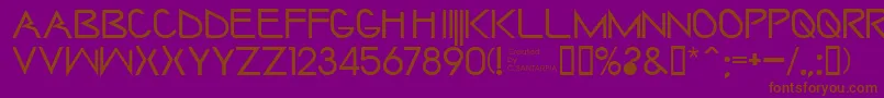 Saintharpy Font – Brown Fonts on Purple Background