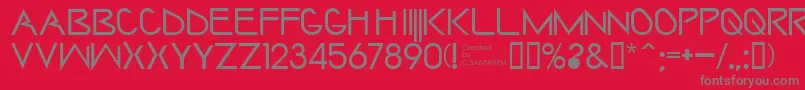 Saintharpy Font – Gray Fonts on Red Background
