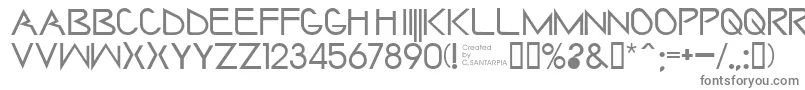 フォントSaintharpy – 白い背景に灰色の文字