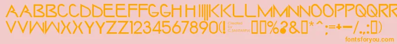 Saintharpy Font – Orange Fonts on Pink Background