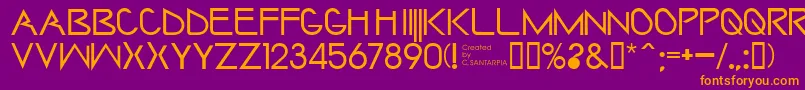 Saintharpy Font – Orange Fonts on Purple Background