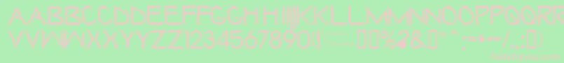 Saintharpy Font – Pink Fonts on Green Background