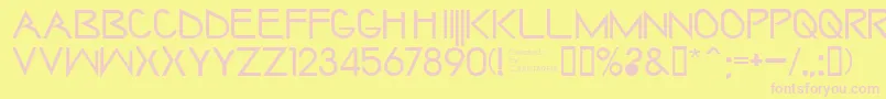 Saintharpy Font – Pink Fonts on Yellow Background