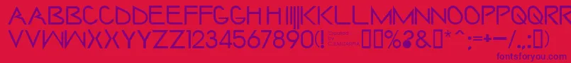More about Saintharpy Font Saintharpy Font – Purple Fonts on Red Background