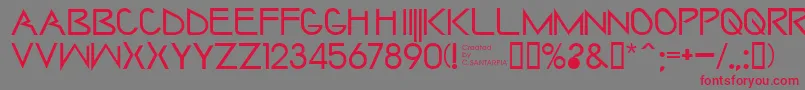 Saintharpy Font – Red Fonts on Gray Background