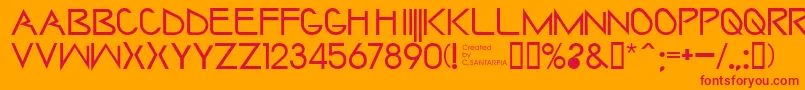 Шрифт Saintharpy – красные шрифты на оранжевом фоне