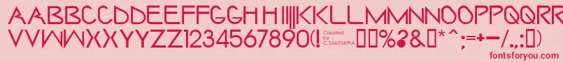 Saintharpy Font – Red Fonts on Pink Background