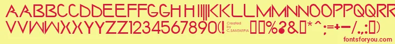 Saintharpy Font – Red Fonts on Yellow Background