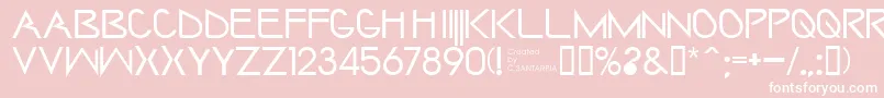 Saintharpy Font – White Fonts on Pink Background
