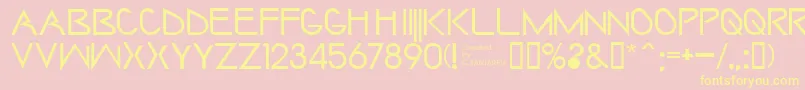 Saintharpy Font – Yellow Fonts on Pink Background