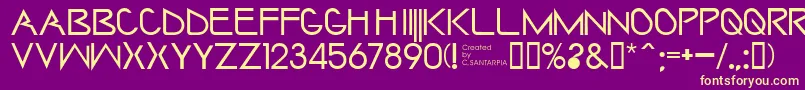 Saintharpy Font – Yellow Fonts on Purple Background