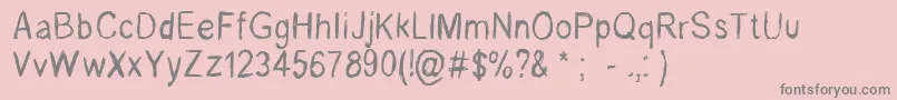 RenelevesqueRegular Font – Gray Fonts on Pink Background