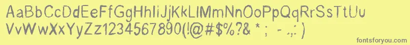 RenelevesqueRegular Font – Gray Fonts on Yellow Background