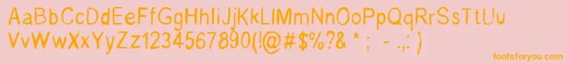 RenelevesqueRegular Font – Orange Fonts on Pink Background