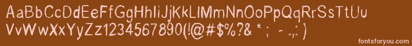RenelevesqueRegular Font – Pink Fonts on Brown Background