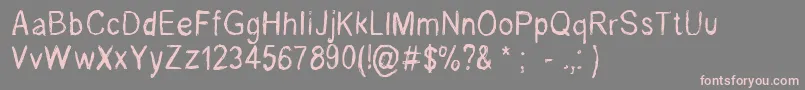 RenelevesqueRegular Font – Pink Fonts on Gray Background