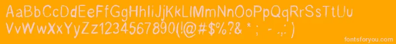 RenelevesqueRegular Font – Pink Fonts on Orange Background
