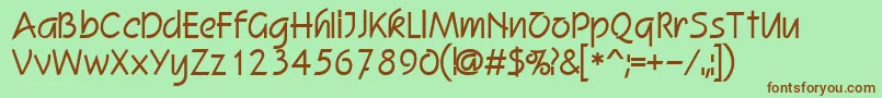 Kimlon Font – Brown Fonts on Green Background