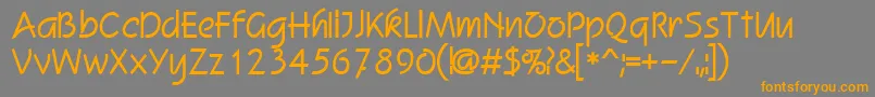 Kimlon Font – Orange Fonts on Gray Background