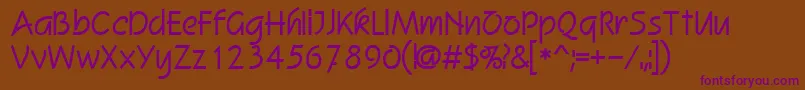 Kimlon Font – Purple Fonts on Brown Background