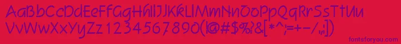Kimlon Font – Purple Fonts on Red Background