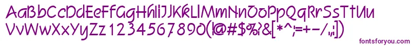 Kimlon Font – Purple Fonts on White Background