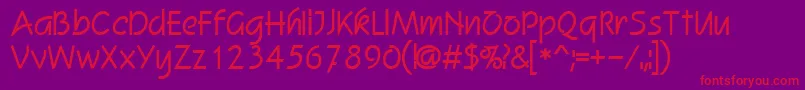 Kimlon Font – Red Fonts on Purple Background