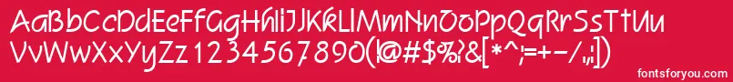 Kimlon Font – White Fonts on Red Background