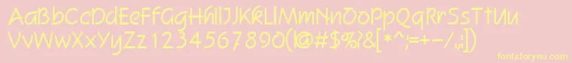 Kimlon Font – Yellow Fonts on Pink Background