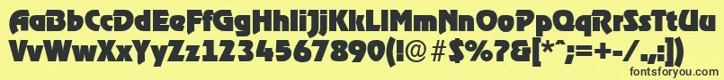 OnstageserialBlackRegular Font – Black Fonts on Yellow Background