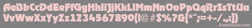 OnstageserialBlackRegular Font – Pink Fonts on Gray Background