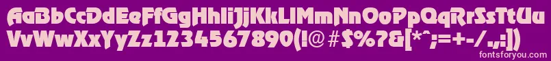 OnstageserialBlackRegular Font – Pink Fonts on Purple Background