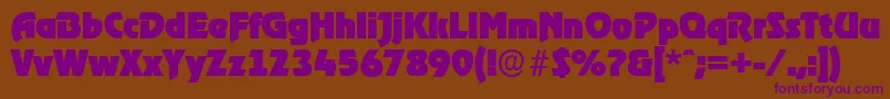 OnstageserialBlackRegular Font – Purple Fonts on Brown Background