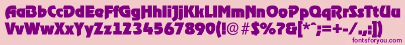 Шрифт OnstageserialBlackRegular – фиолетовые шрифты на розовом фоне