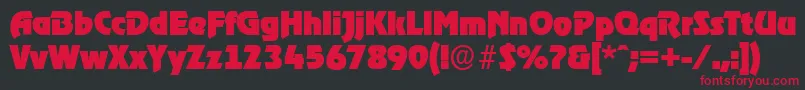 OnstageserialBlackRegular Font – Red Fonts on Black Background
