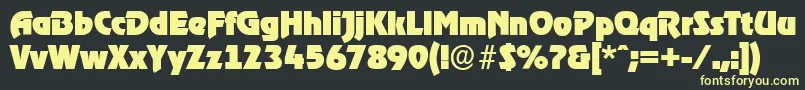 OnstageserialBlackRegular Font – Yellow Fonts on Black Background