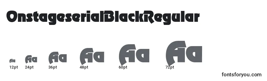 OnstageserialBlackRegular Font Sizes