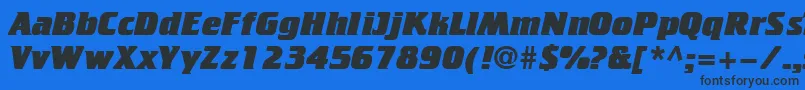 Cricketheavy Font – Black Fonts on Blue Background