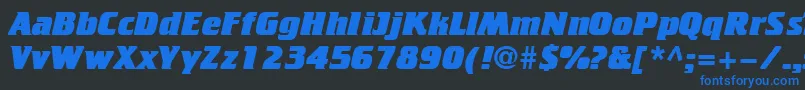 Cricketheavy Font – Blue Fonts on Black Background