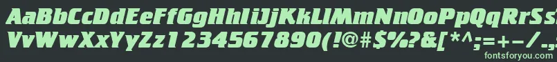 Cricketheavy Font – Green Fonts on Black Background