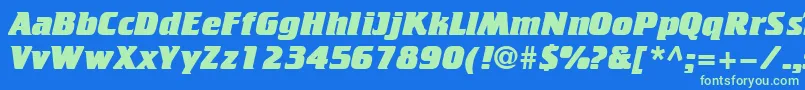 Cricketheavy Font – Green Fonts on Blue Background