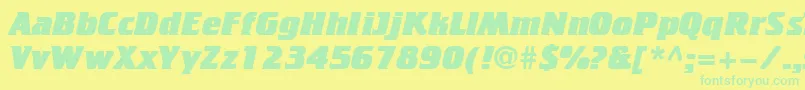 Cricketheavy Font – Green Fonts on Yellow Background