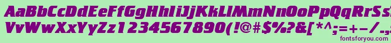 Cricketheavy Font – Purple Fonts on Green Background