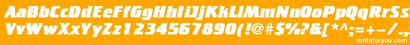 Cricketheavy Font – White Fonts on Orange Background