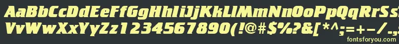 Cricketheavy Font – Yellow Fonts on Black Background